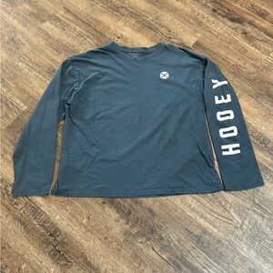HOOEY Long Sleeve T Shirt Men's Size XL Blue Arm Graphic